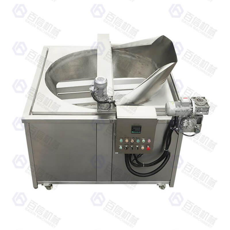 Automatic stirring batch fryer machine